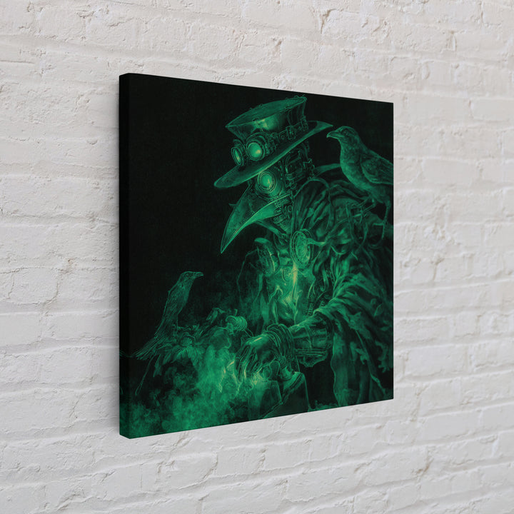 The Plague Doctor, Biomechanical Horror Art, Square Wall Art, Dark Halloween Decor, Canvas Print, Halloween Wall Art, Gothic Home Decor