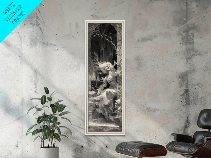 The Banshee Singer, Decadent Gothic Art, Tall Narrow Wall Art, Dark Fantasy Wall Art, Canvas Print, Halloween Wall Art