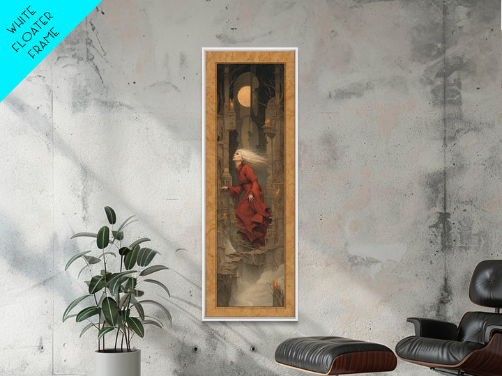 The Banshee Singer, Surreal Apocalyptic Art, Tall Narrow Wall Art, Gothic Horror Wall Art, Canvas Print, Halloween Wall Art