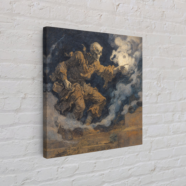 The Tattered Wraith, Grotesque Carnival Art, Square Wall Art, Dark Fantasy Wall Art, Framed Canvas Print, Halloween Wall Art