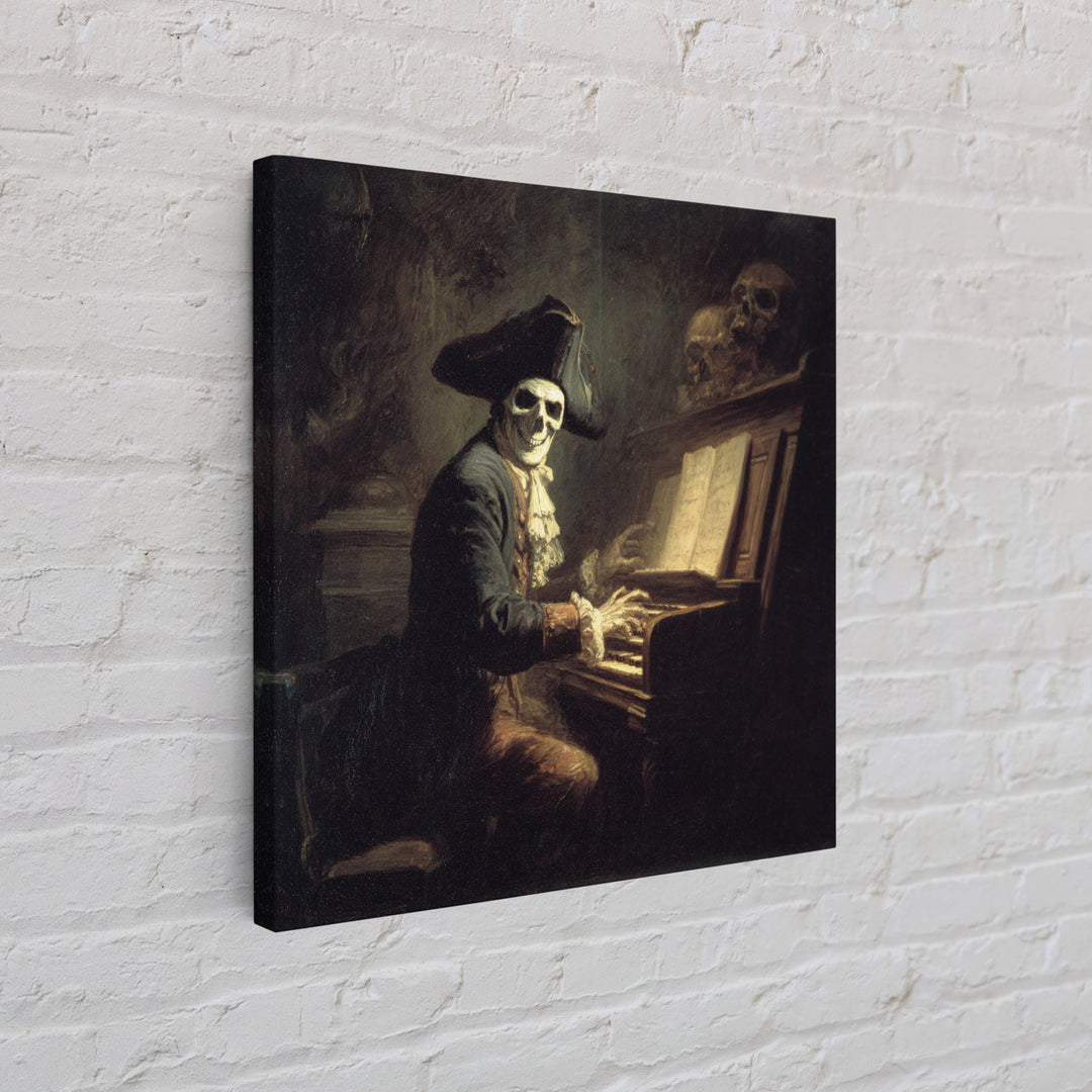 The Phantom Organist, Baroque Witchcraft Art, Square Wall Art, Dark Halloween Decor, Canvas Print, Halloween Wall Art, Spooky Wall Decor
