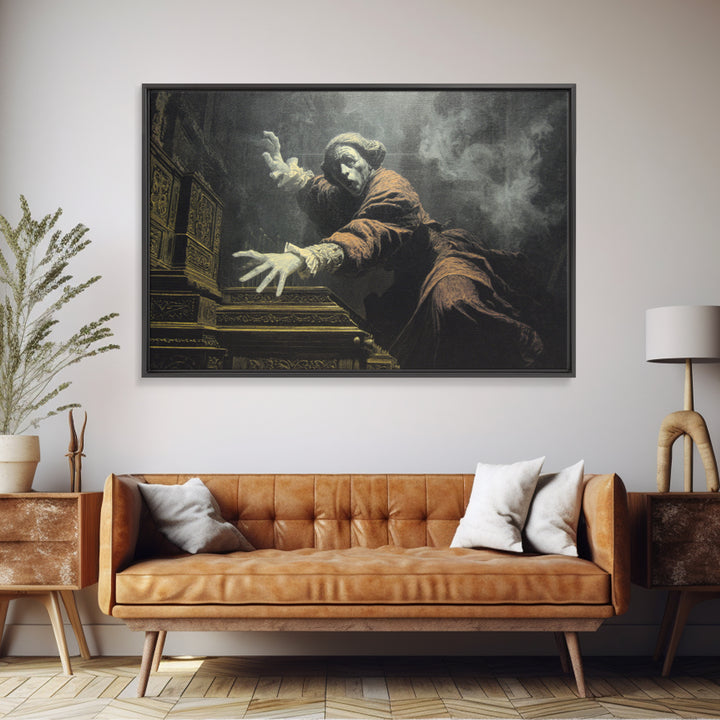 The Phantom Organist, Symbolist Gothic Landscape, Landscape Wall Art, Macabre Wall Art, Canvas Print, Halloween Wall Art