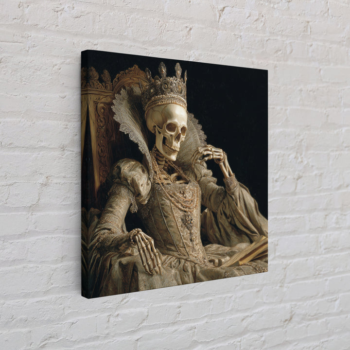 The Bone Queen, Danse Macabre Art, Square Wall Art, Dark Fantasy Wall Art, Canvas Print, Halloween Wall Art