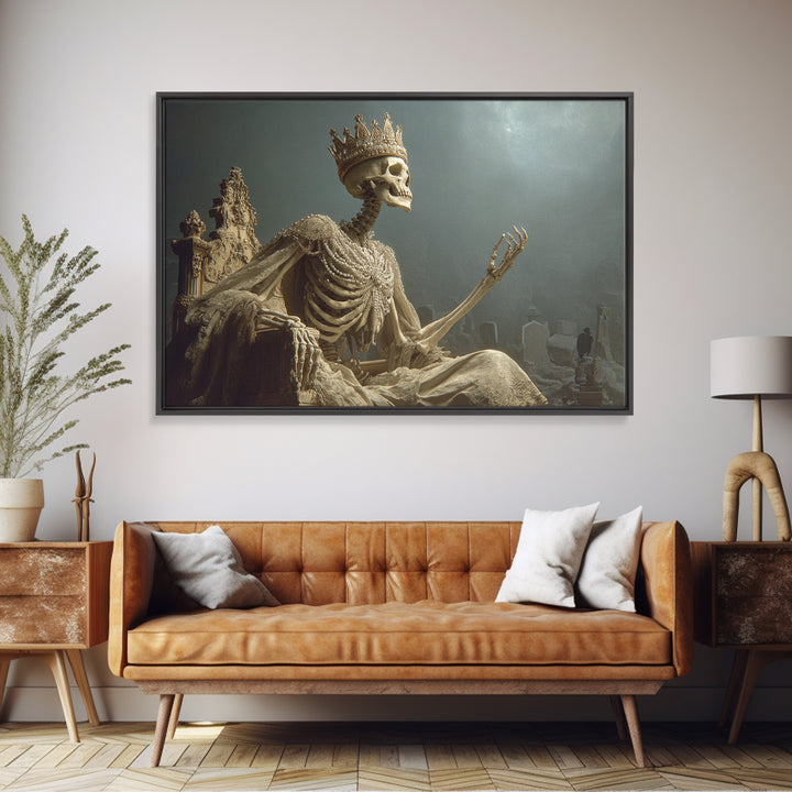 The Bone Queen, Romantic Gothic Landscape, Landscape Wall Art, Gothic Horror Wall Art, Canvas Print, Halloween Wall Art