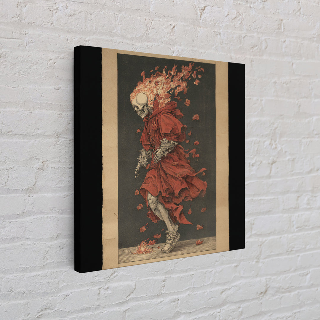 The Candlewax Man, Danse Macabre Art, Square Wall Art, Dark Halloween Decor, Framed Canvas Print, Halloween Wall Art