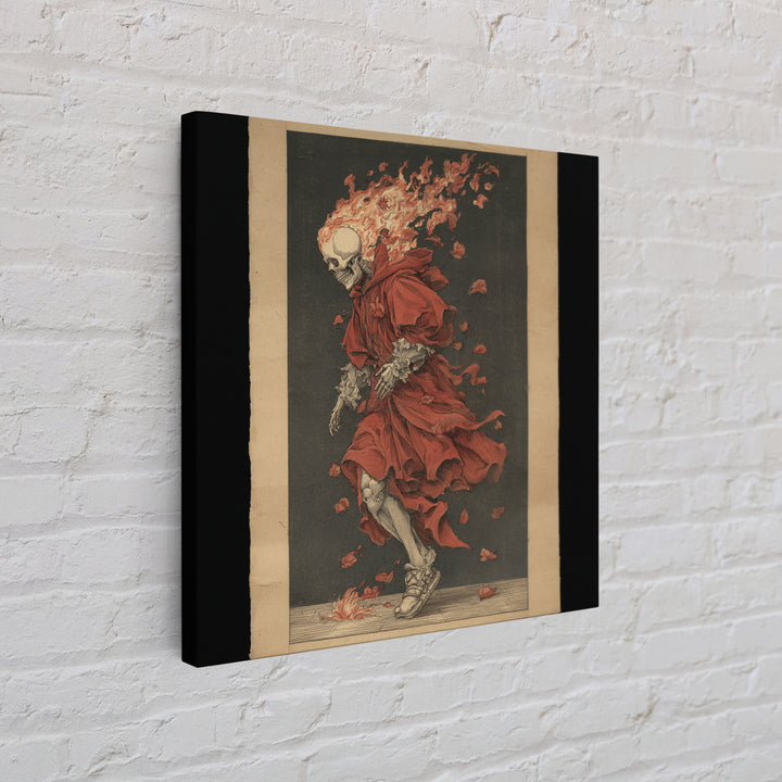 The Candlewax Man, Danse Macabre Art, Square Wall Art, Dark Halloween Decor, Framed Canvas Print, Halloween Wall Art