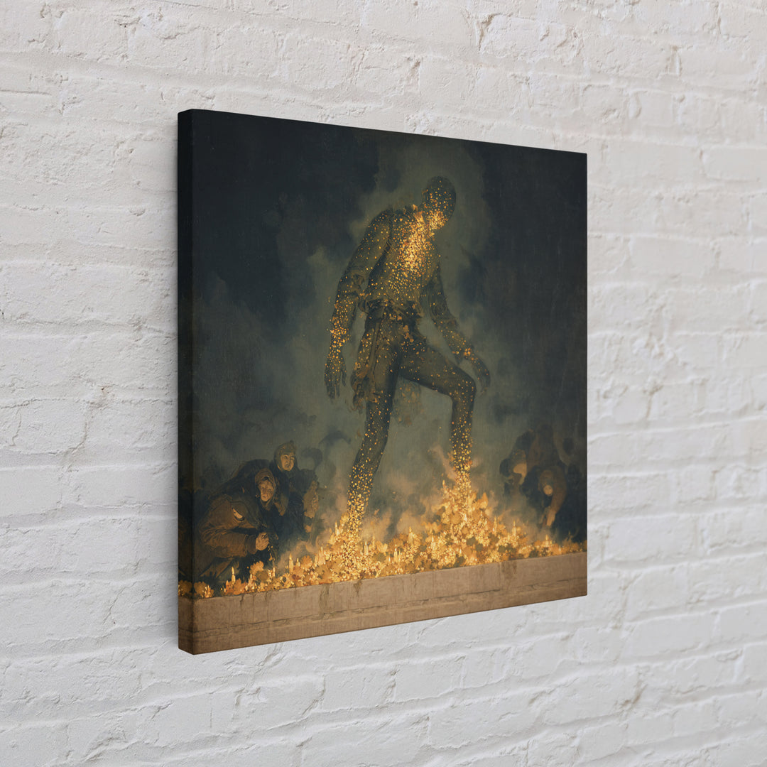 The Candlewax Man, Dark Symbolist Art, Square Wall Art, Macabre Wall Art, Canvas Print, Halloween Wall Art, Halloween Decor