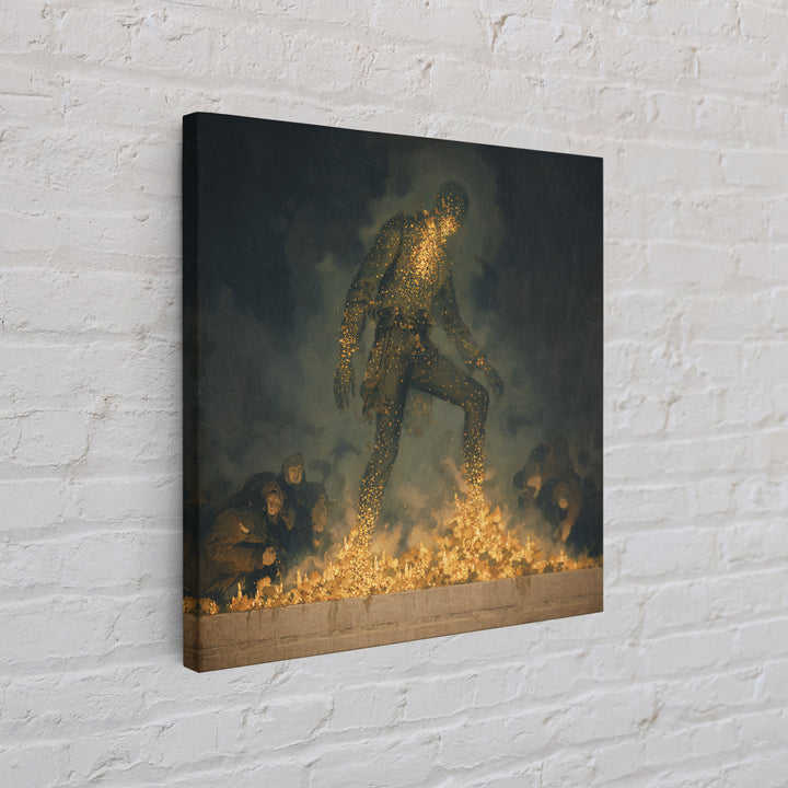 The Candlewax Man, Dark Symbolist Art, Square Wall Art, Macabre Wall Art, Canvas Print, Halloween Wall Art, Halloween Decor