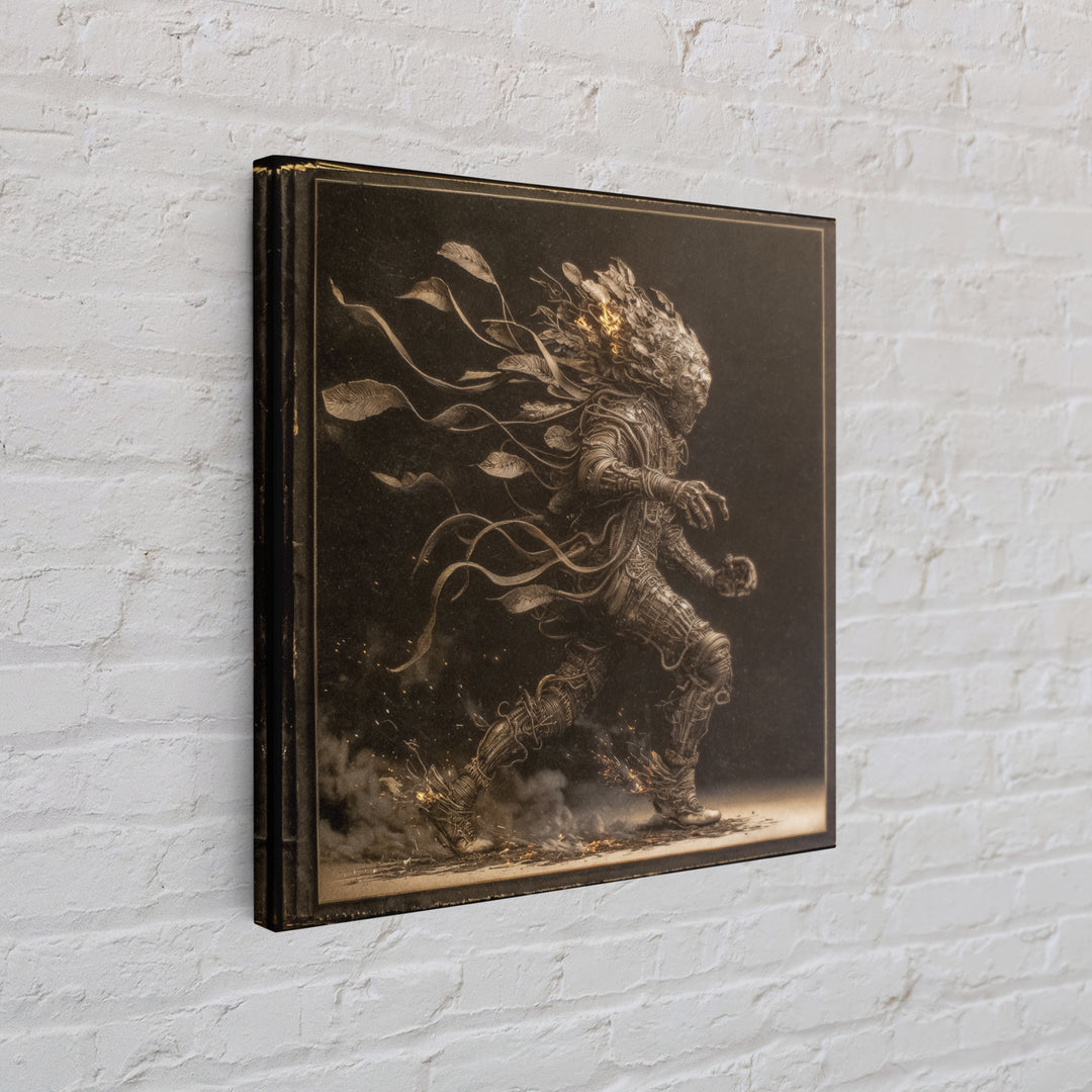The Candlewax Man, Biomechanical Horror Art, Square Wall Art, Macabre Wall Art, Canvas Print, Halloween Wall Art, Halloween Decor