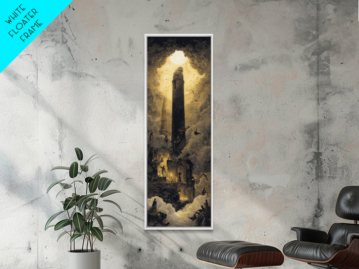 The Chimney Phantom, Surreal Apocalyptic Art, Tall Narrow Wall Art, Gothic Horror Wall Art, Canvas Print, Halloween Wall Art