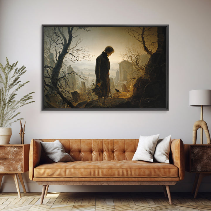 The Ghostly Groom, Romantic Gothic Landscape, Landscape Wall Art, Gothic Horror Wall Art, Canvas Print, Halloween Wall Art