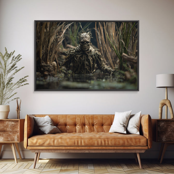 The Bog Mummy, Baroque Witchcraft Art, Landscape Wall Art, Dark Fantasy Wall Art, Canvas Print, Halloween Wall Art, Halloween Decor