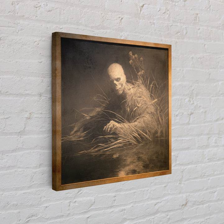 The Bog Mummy, Symbolist Dream Art, Square Wall Art, Macabre Wall Art, Canvas Print, Halloween Wall Art, Gothic Home Decor