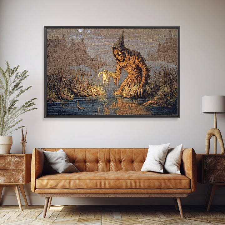 The Bog Mummy, Victorian Macabre Art, Landscape Wall Art, Dark Fantasy Wall Art, Canvas Print, Halloween Wall Art, Horror Wall Art