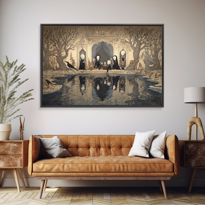 The Lake Phantom, Victorian Macabre Art, Landscape Wall Art, Gothic Horror Wall Art, Canvas Print, Halloween Wall Art, Dark Fantasy Art