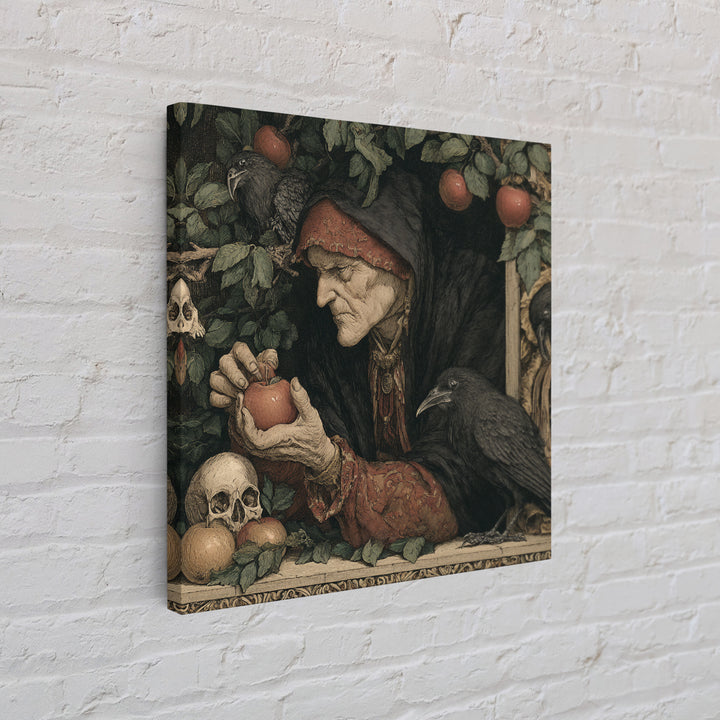 The Orchard Hag, Danse Macabre Art, Square Wall Art, Macabre Wall Art, Framed Canvas Print, Halloween Wall Art