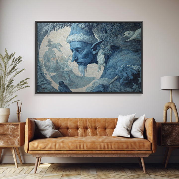 The Frost Goblin, Symbolist Gothic Landscape, Landscape Wall Art, Dark Fantasy Wall Art, Framed Canvas Print, Halloween Wall Art