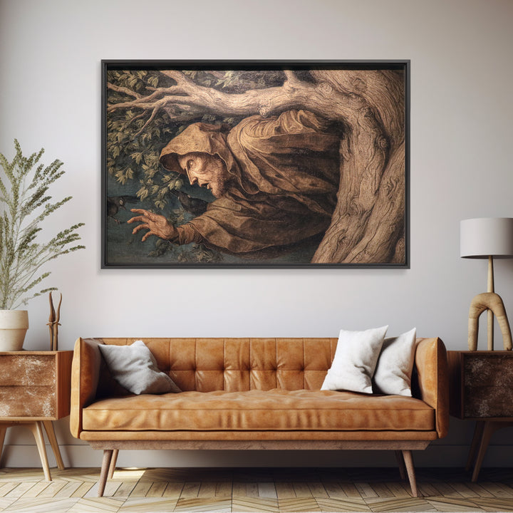 The Hollow-Tree Monster, Danse Macabre Art, Landscape Wall Art, Dark Halloween Decor, Canvas Print, Halloween Wall Art
