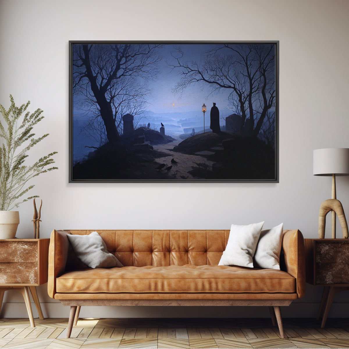 The Crossroads Spirit, Romantic Gothic Landscape, Landscape Wall Art, Gothic Horror Wall Art, Framed Canvas Print