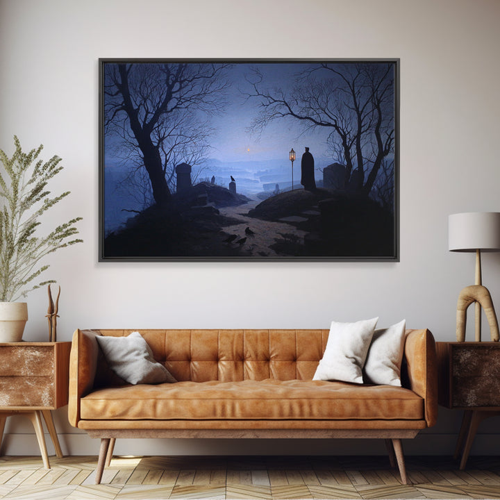 The Crossroads Spirit, Romantic Gothic Landscape, Landscape Wall Art, Gothic Horror Wall Art, Framed Canvas Print