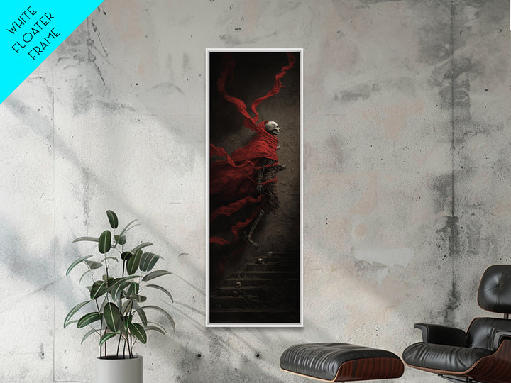 The Forgotten Crypt, Surreal Apocalyptic Art, Tall Narrow Wall Art, Macabre Wall Art, Canvas Print, Halloween Wall Art
