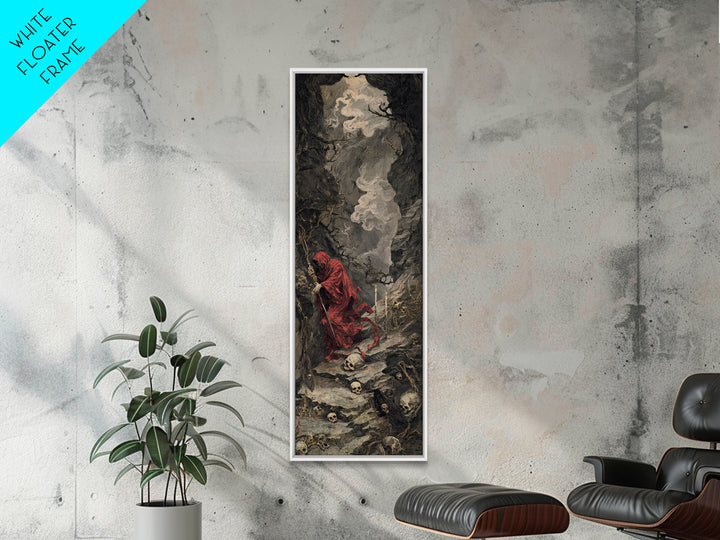 The Endless Catacombs, Baroque Witchcraft Art, Tall Narrow Wall Art, Dark Fantasy Wall Art, Framed Canvas Print, Halloween Wall Art