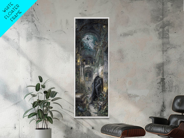 The Derelict Asylum, Medieval Grotesque Art, Tall Narrow Wall Art, Dark Halloween Decor, Canvas Print, Halloween Wall Art