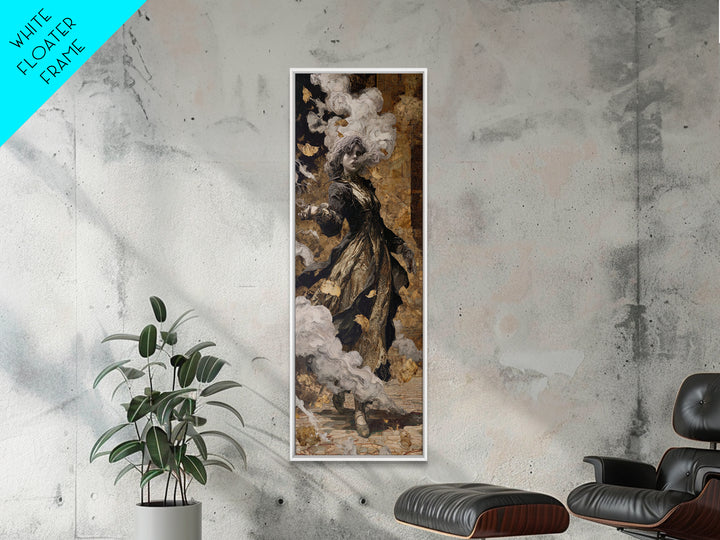 The Derelict Asylum, Ornate Symbolist Art, Tall Narrow Wall Art, Dark Fantasy Wall Art, Framed Canvas Print, Halloween Wall Art