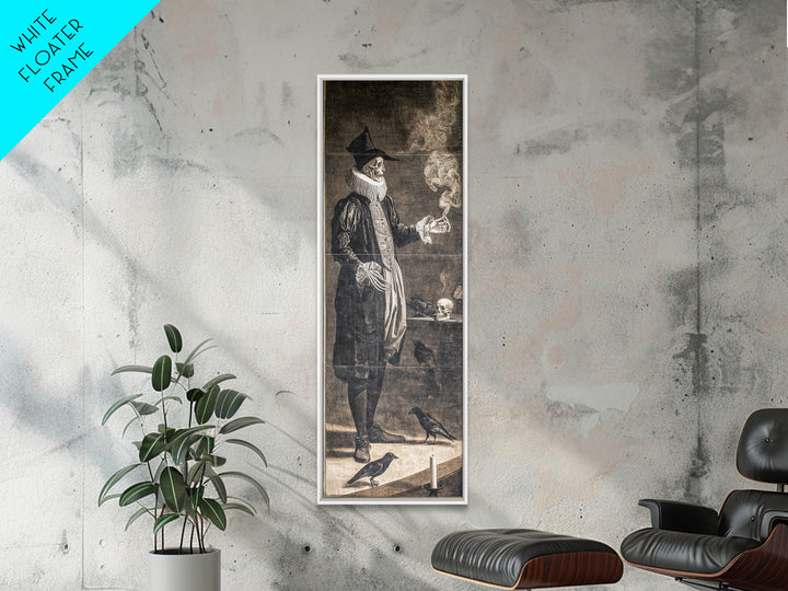 The Haunted Hotel, Danse Macabre Art, Tall Narrow Wall Art, Dark Fantasy Wall Art, Framed Canvas Print