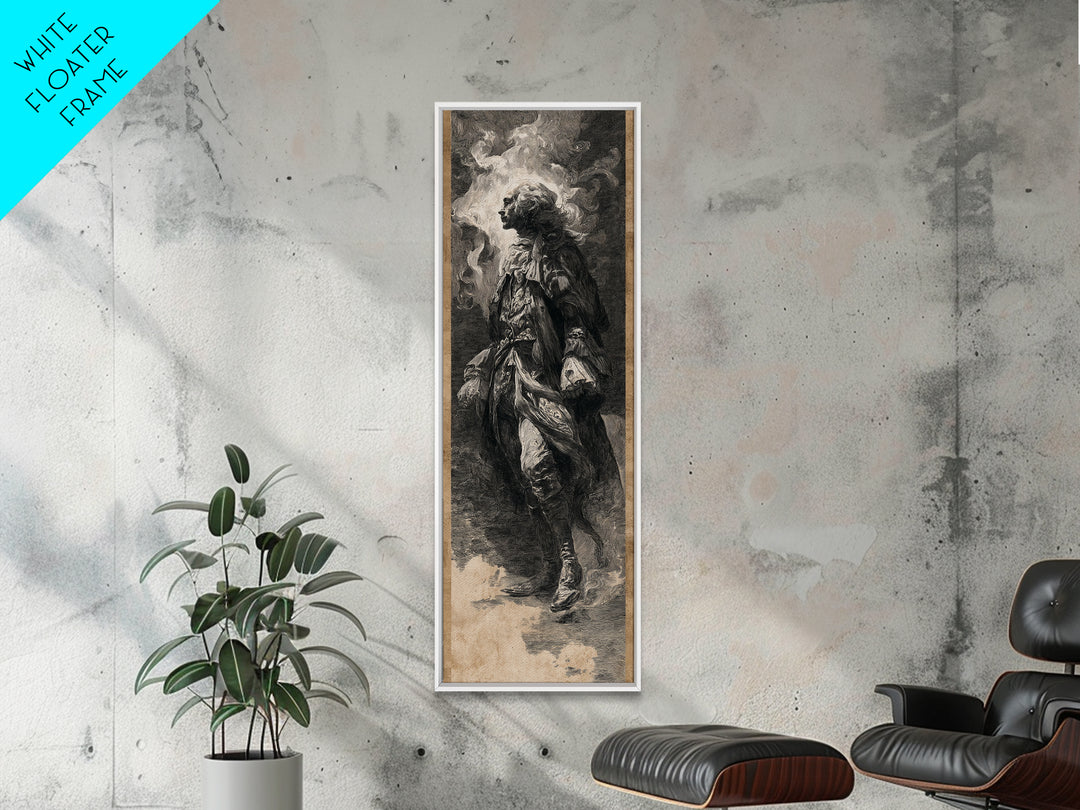 The Haunted Hotel, Baroque Witchcraft Art, Tall Narrow Wall Art, Gothic Horror Wall Art, Framed Canvas Print, Halloween Wall Art