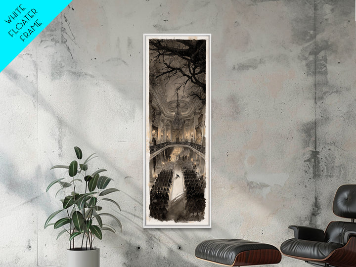 The Haunted Hotel, Decadent Gothic Art, Tall Narrow Wall Art, Gothic Horror Wall Art, Canvas Print, Halloween Wall Art