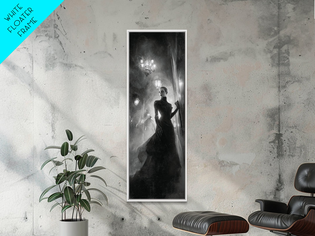 The Haunted Hotel, Biomechanical Horror Art, Tall Narrow Wall Art, Dark Fantasy Wall Art, Canvas Print, Halloween Wall Art