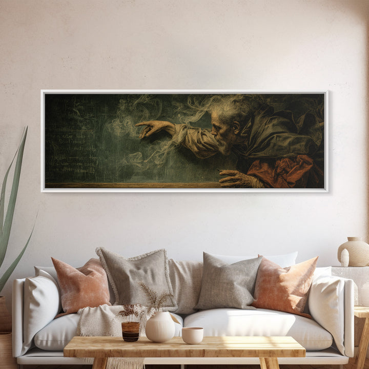 The Silent Schoolhouse, Dark Renaissance Art, Extra Wide Wall Art, Macabre Wall Art, Canvas Print, Halloween Wall Art