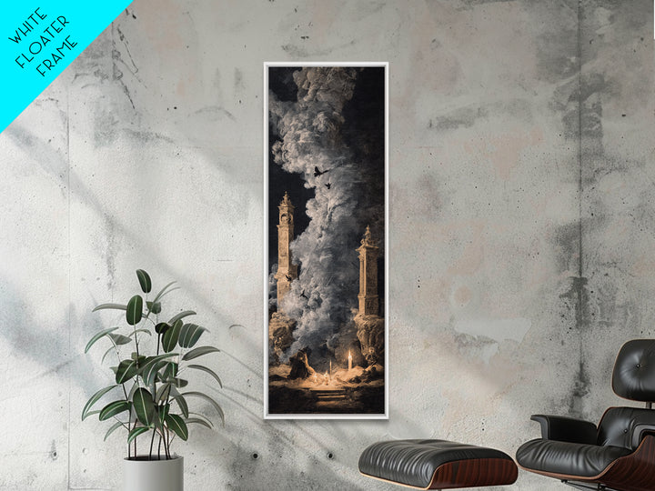 The Ghost Wedding, Baroque Witchcraft Art, Tall Narrow Wall Art, Macabre Wall Art, Canvas Print, Halloween Wall Art, Spooky Wall Decor