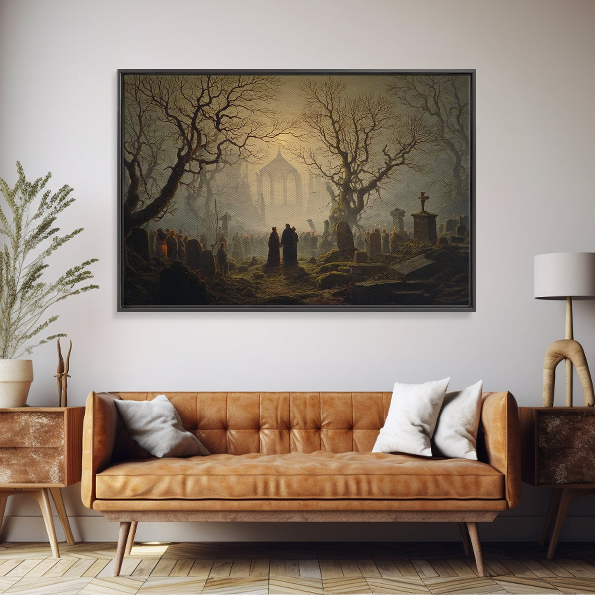 The Ghost Wedding, Romantic Gothic Landscape, Landscape Wall Art, Macabre Wall Art, Canvas Print, Halloween Wall Art