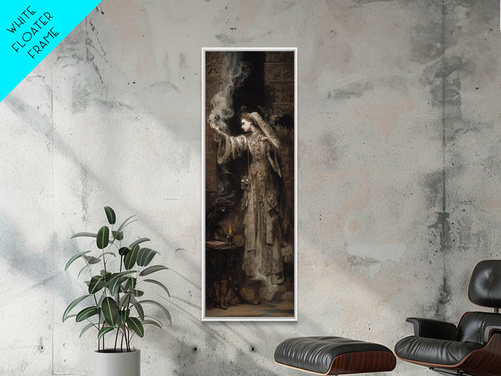 The Ghost Wedding, Ornate Symbolist Art, Tall Narrow Wall Art, Gothic Horror Wall Art, Canvas Print, Halloween Wall Art