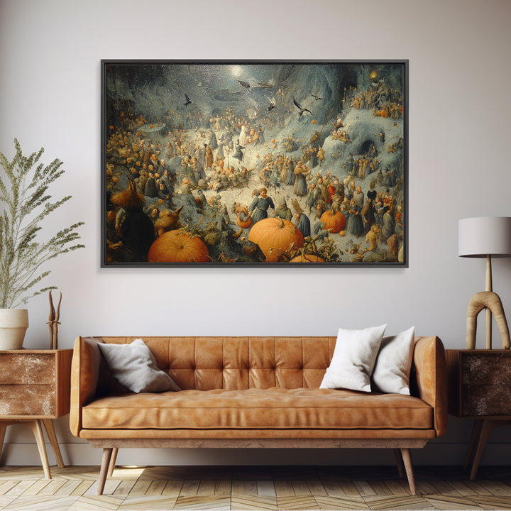 The First Frost Awakening, Medieval Grotesque Art, Landscape Wall Art, Dark Fantasy Wall Art, Canvas Print, Halloween Wall Art