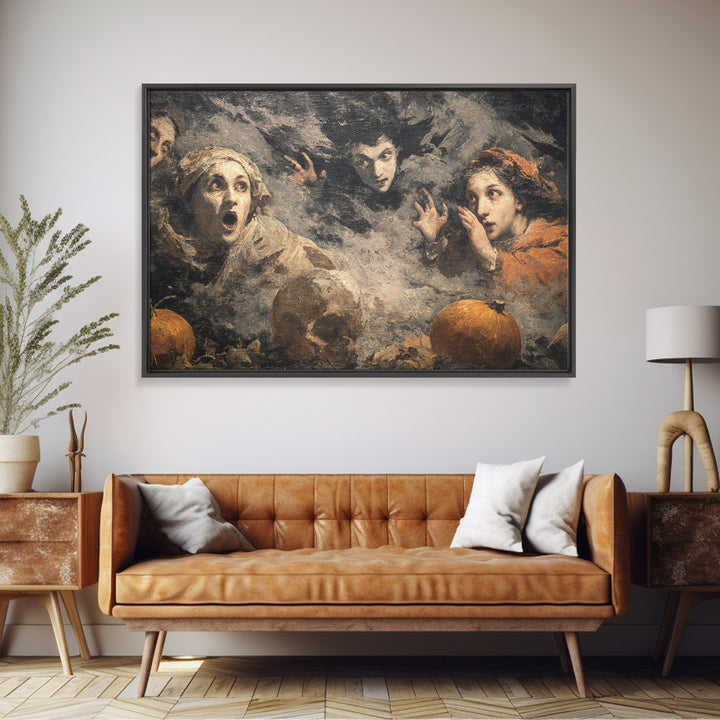 The First Frost Awakening, Dark Romantic Horror Art, Landscape Wall Art, Gothic Horror Wall Art, Framed Canvas Print, Halloween Wall Art