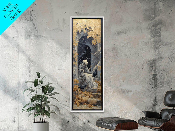 The First Frost Awakening, Surreal Apocalyptic Art, Tall Narrow Wall Art, Gothic Horror Wall Art, Framed Canvas Print