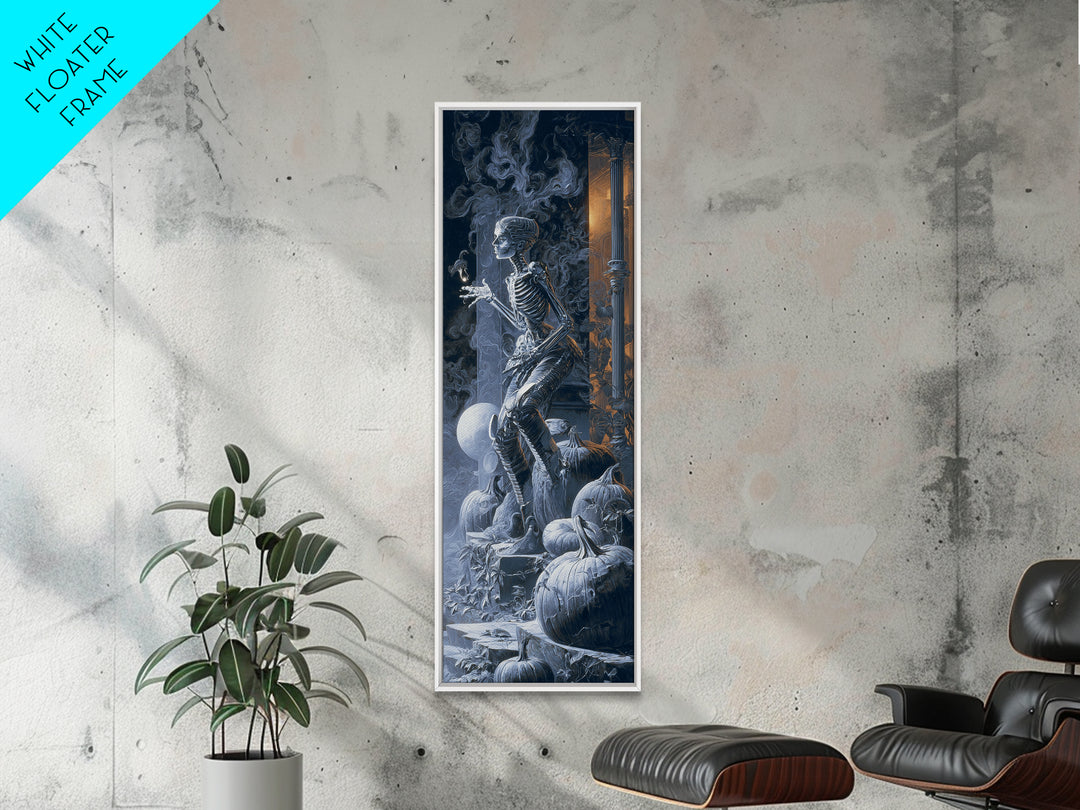 The First Frost Awakening, Biomechanical Horror Art, Tall Narrow Wall Art, Dark Fantasy Wall Art, Canvas Print, Halloween Wall Art