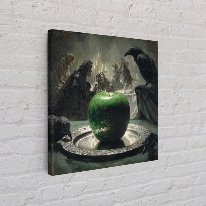 The Poisoned Apple, Decadent Gothic Art, Square Wall Art, Macabre Wall Art, Canvas Print, Halloween Wall Art, Gothic Home Decor