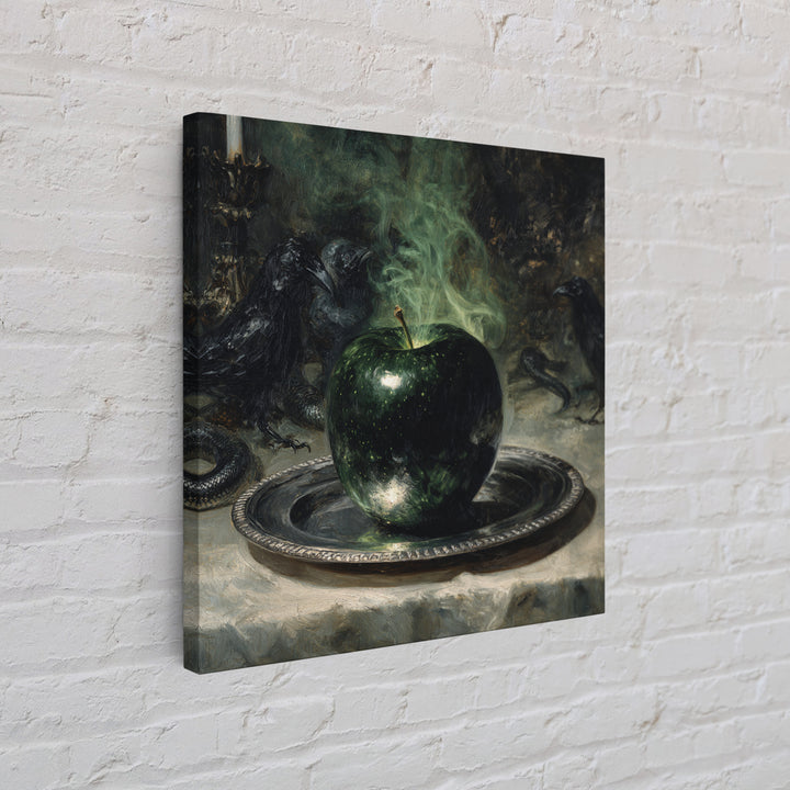 The Poisoned Apple, Dark Symbolist Art, Square Wall Art, Dark Fantasy Wall Art, Framed Canvas Print, Halloween Wall Art