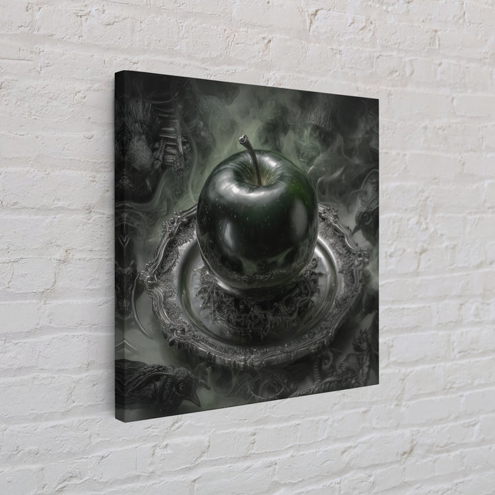 The Poisoned Apple, Biomechanical Horror Art, Square Wall Art, Dark Fantasy Wall Art, Canvas Print, Halloween Wall Art, Spooky Wall Decor
