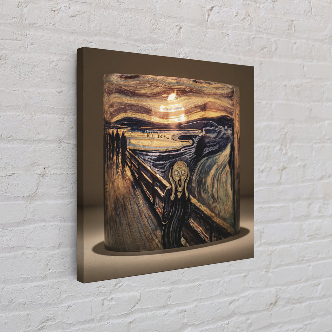 The Black Wax Candle, Expressionist Gothic Art, Square Wall Art, Dark Fantasy Wall Art, Framed Canvas Print, Halloween Wall Art