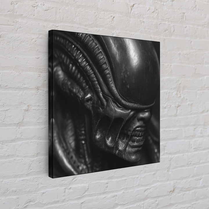 The Black Wax Candle, Biomechanical Horror Art, Square Wall Art, Macabre Wall Art, Canvas Print, Halloween Wall Art, Halloween Decor