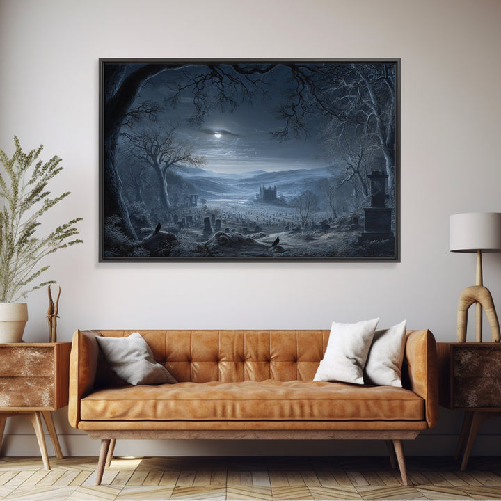 The Antique Spirit Board, Romantic Gothic Landscape, Landscape Wall Art, Dark Fantasy Wall Art, Framed Canvas Print