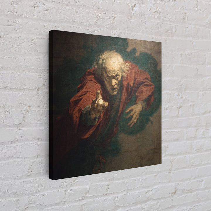 The Haunted Portrait, Dark Renaissance Art, Square Wall Art, Dark Fantasy Wall Art, Canvas Print, Halloween Wall Art