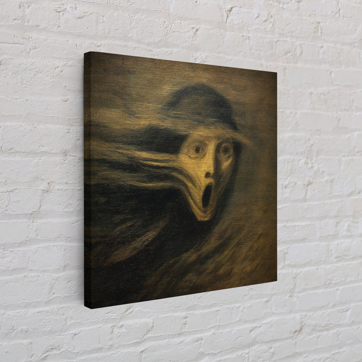 The Haunted Portrait, Expressionist Gothic Art, Square Wall Art, Gothic Horror Wall Art, Framed Canvas Print, Halloween Wall Art