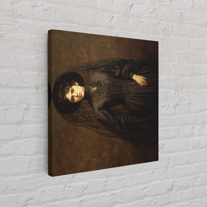 Victorian Mourning Halloween, Dark Symbolist Art, Square Wall Art, Macabre Wall Art, Canvas Print, Halloween Wall Art