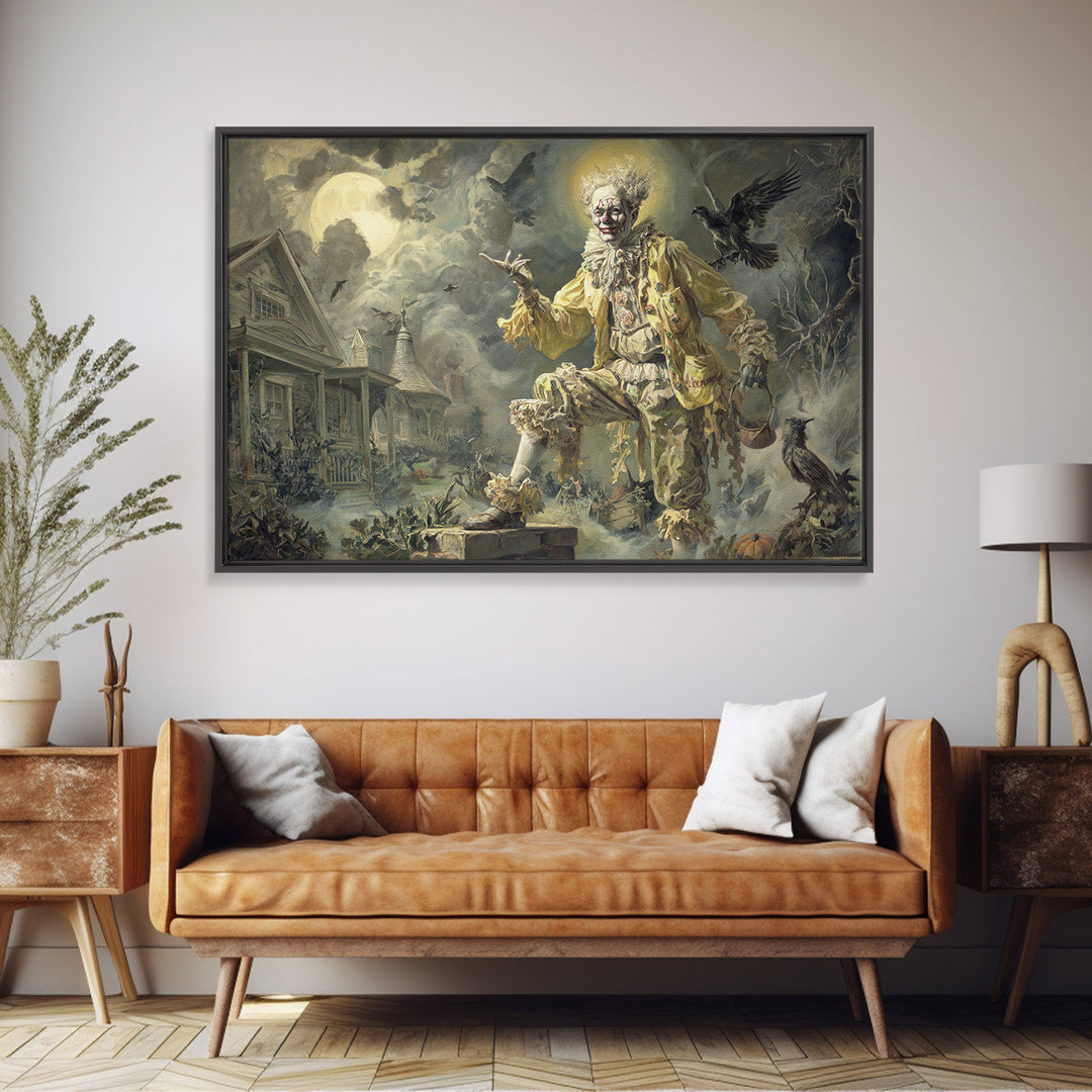 1950s Halloween Nostalgia, Dark Renaissance Art, Landscape Wall Art, Gothic Horror Wall Art, Framed Canvas Print